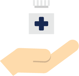 Hand giving medication