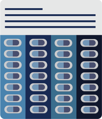 color coded medication packaging icon